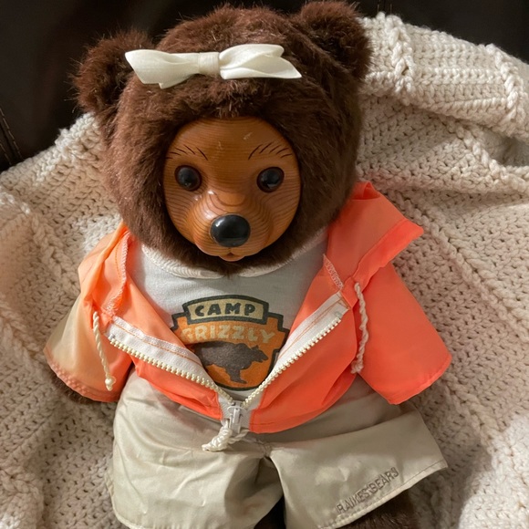 Rare HTF Robert Raikes “Camp Grizzly” Signed & Numbered Charming Wood Face Bear - Picture 6 of 17
